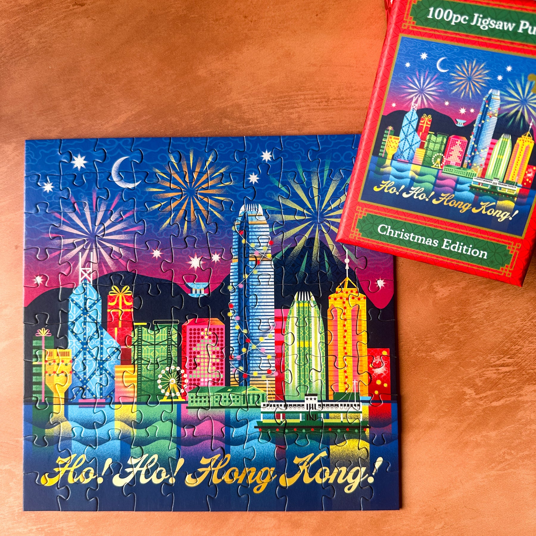 PRE-ORDER CHRISTMAS EDITION 100PC PUZZLE: Ho Ho Hong Kong