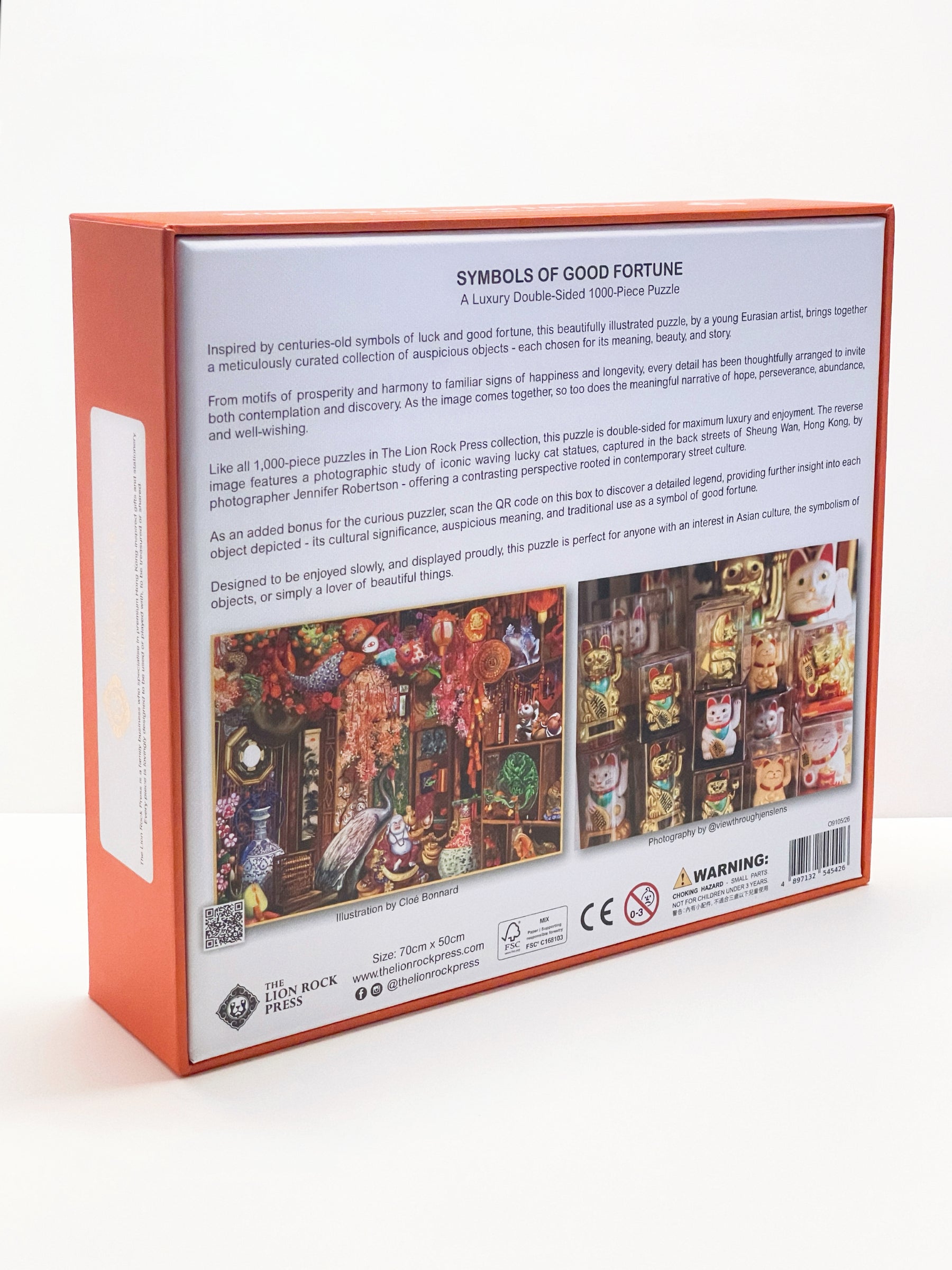LUXURY DOUBLE-SIDED 1000pc PUZZLE: Symbols of Good Fortune