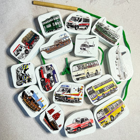 NEW LACING BEADS: Hong Kong Transport (Yellow)