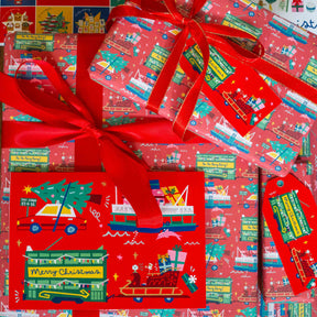 CHARITY CHRISTMAS CARD: Festive Hong Kong Transport (10 pack)