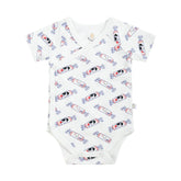 ORGANIC COTTON ONESIE: White Bunny Candy