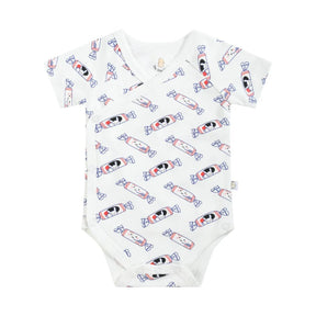 ORGANIC COTTON ONESIE: White Bunny Candy