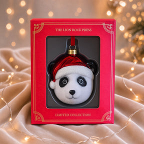GLASS DECORATION: Festive Panda