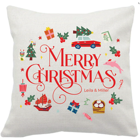 PERSONALISED CUSHION: Festive Medley