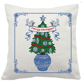 CUSHION: Festive Ginger Jar Tree