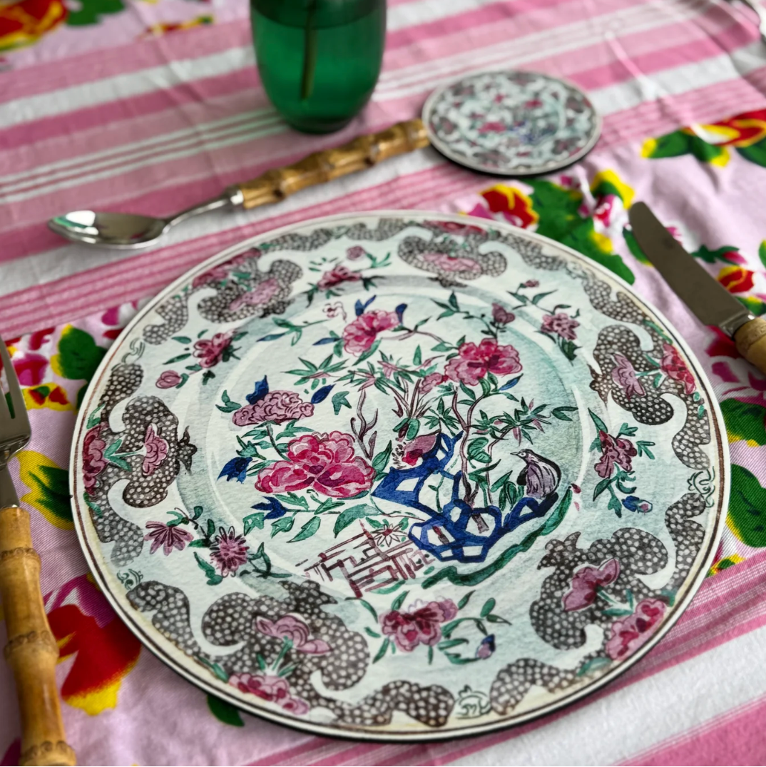 6 PC PLACEMAT SET: Antique Chinese Plates