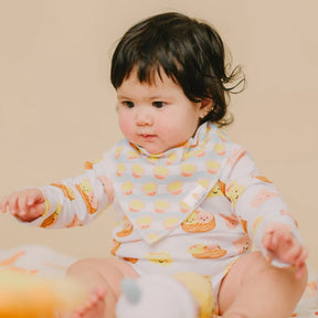 ORGANIC BIBS 2PCS SET: Milk Tea + Egg Tart