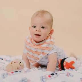 ORGANIC BIBS 2PCS SET: Milk Tea + Egg Tart