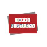 GREETING CARD: Happy Birthday - Mahjong Tiles