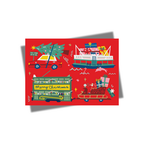 CHARITY CHRISTMAS CARD: Festive Hong Kong Transport (10 pack)