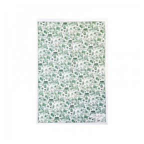 TEA TOWEL: HK Toile Tea Towel - (3 colours)