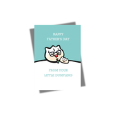 GREETING CARD: Father's Day- Dumpling (teal)