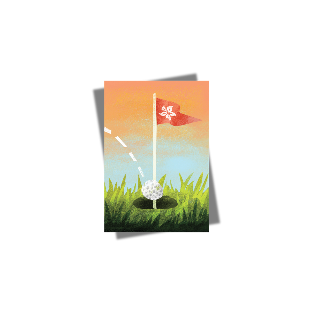 GREETING CARD: Golfer