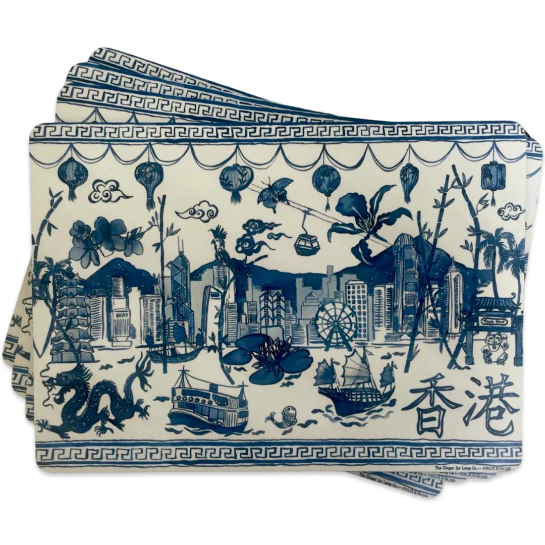 4 PIECE COASTER SET: Hong Kong Homage