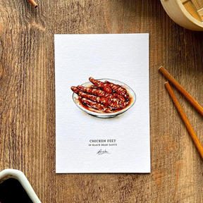 ALVIN C.K. LAM POSTCARD SET: Set of 12- Dim Sum Watercolour