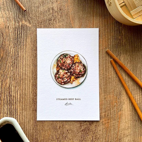 ALVIN C.K. LAM POSTCARD SET: Set of 12- Dim Sum Watercolour