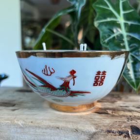 CANDLE: Dragon and Phoenix Vintage Bowl