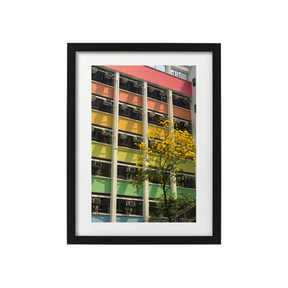 VIEW THROUGH JEN'S LENS PRINT: Colourful Public School Building