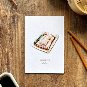 ALVIN C.K. LAM POSTCARD SET: Set of 12- Dim Sum Watercolour