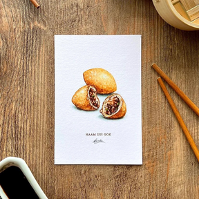 ALVIN C.K. LAM POSTCARD SET: Set of 12- Dim Sum Watercolour