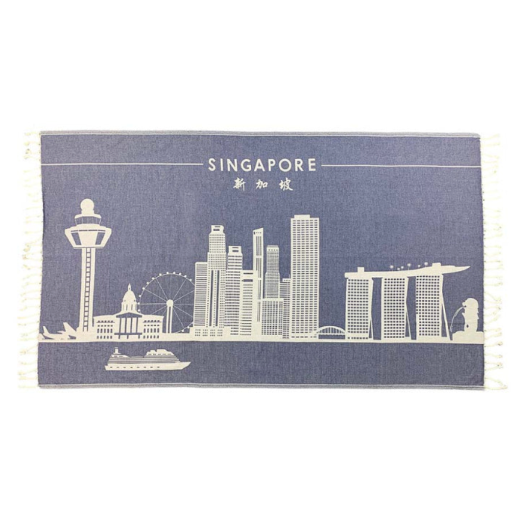 TURKISH TOWEL: Singapore Skyline