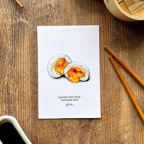 ALVIN C.K. LAM POSTCARD SET: Set of 12- Dim Sum Watercolour