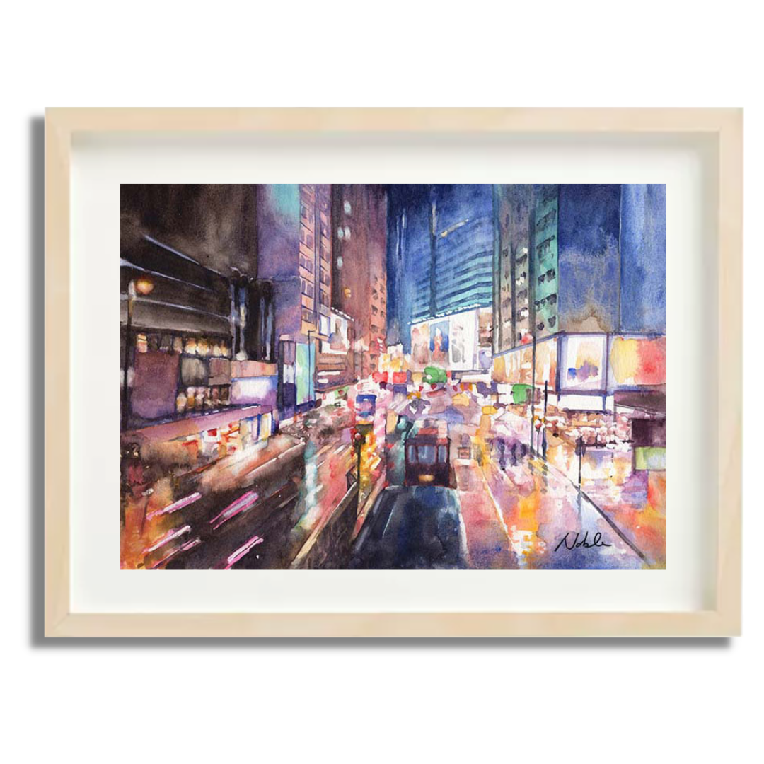 NOBLE PRINT: Causeway Bay At Night