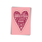 GREETING CARD:  I love you (2 sizes)