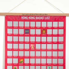 Hong Kong Bucket List with PERSONALISED Wooden Frame