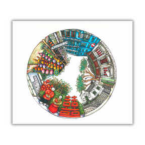 JULES WHITE PRINT: Wan Chai, The Blue House
