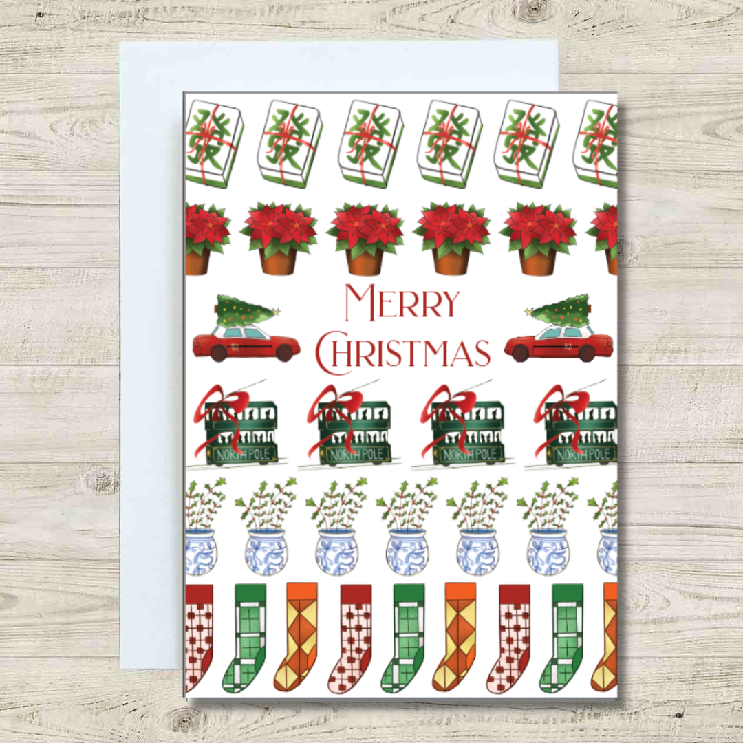 HONG KONG CHARITY CHRISTMAS CARD: Icons Merry Christmas (10 pack)