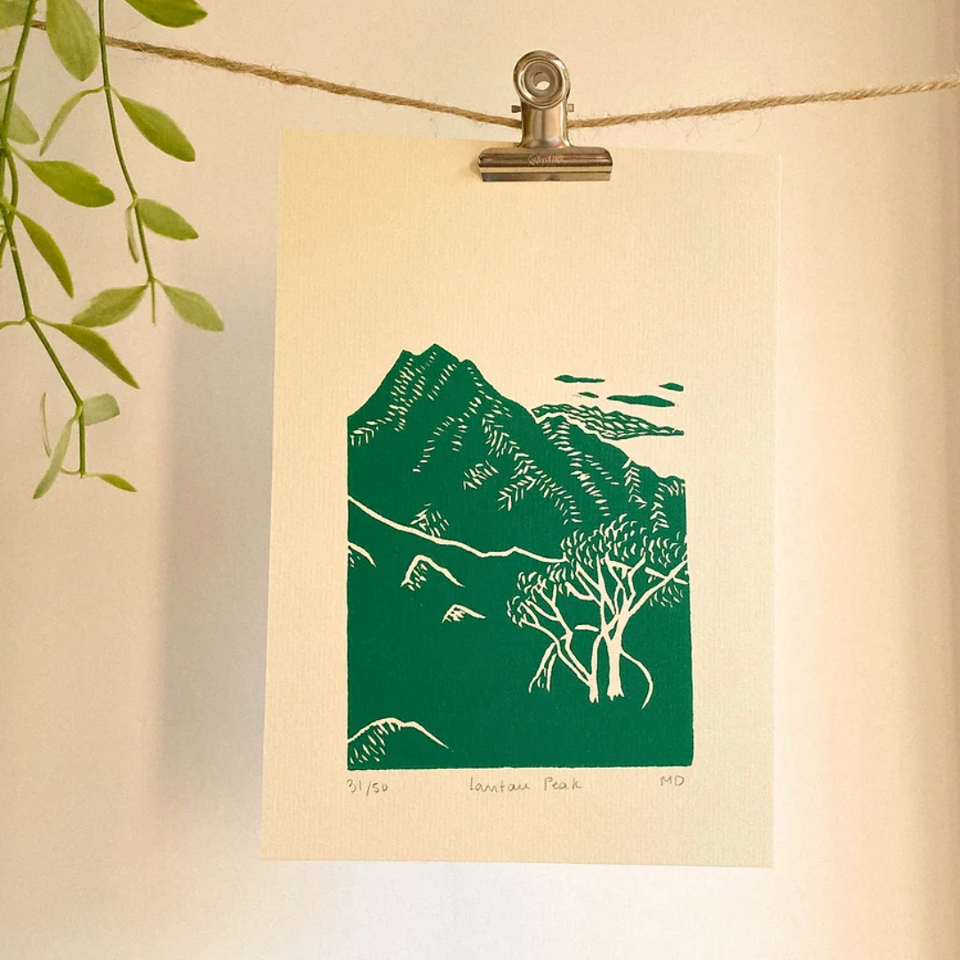 COULEUR AUBE PRINT: Lantau Peak Linoprint (available in 5 colours)