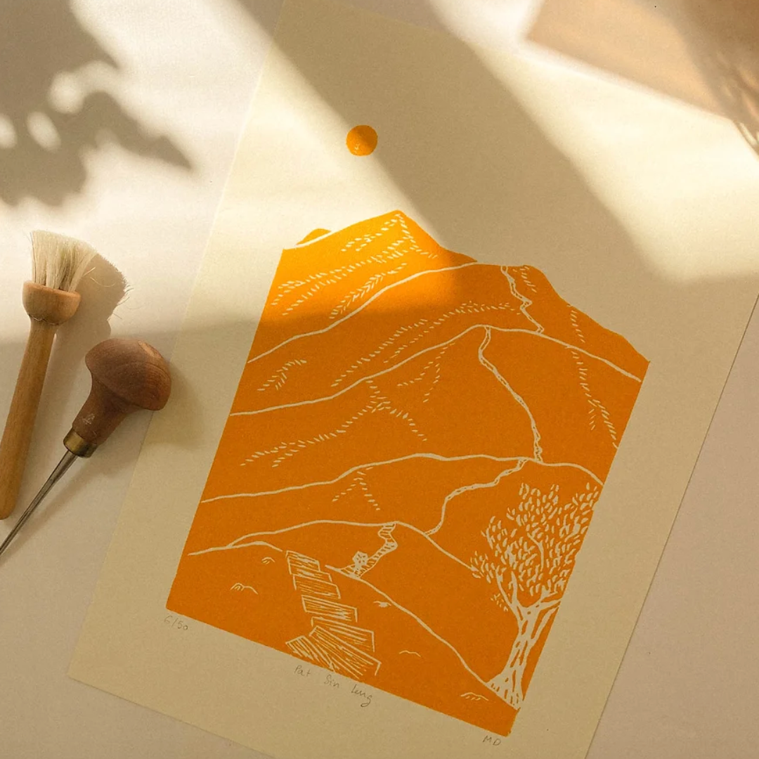 COULEUR AUBE PRINT: Pat Sin Leng Linoprint (available in 4 colours)
