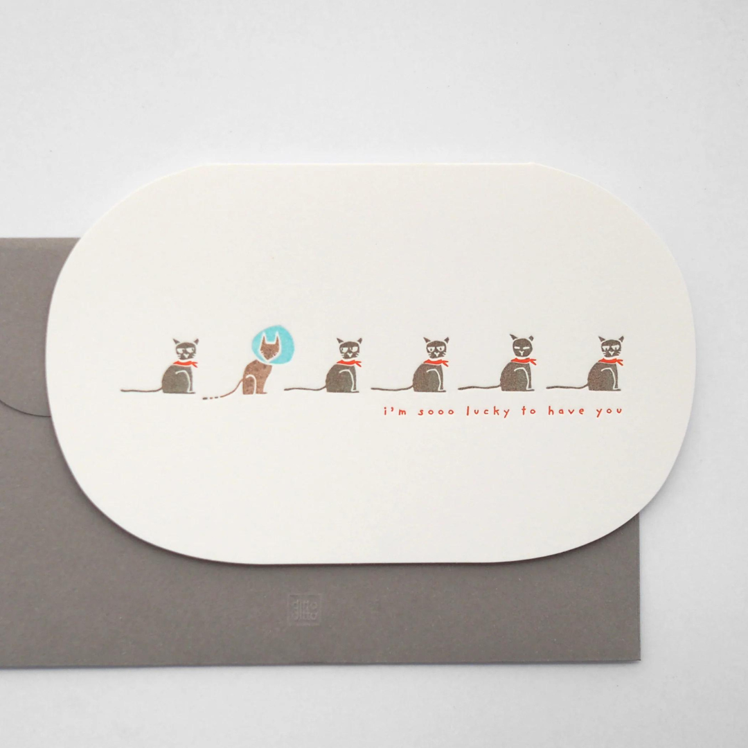 GREETING CARD: i'm sooo lucky to have you