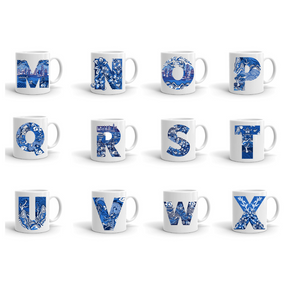 CERAMIC MUG: CHINOISERIE ALPHABET (A-Z)