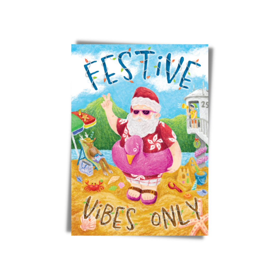 HONG KONG CHARITY CHRISTMAS CARD: Festive Vibes Only- Beach