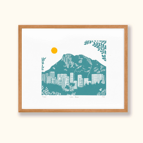 COULEUR AUBE PRINT: Lion Rock Linoprint (available in 2 colours)