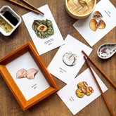 ALVIN C.K. LAM POSTCARD SET: Set of 12- Dim Sum Watercolour