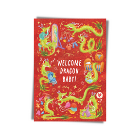 GREETING CARD: Welcome Dragon Baby (2 colours)