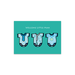 GREETING CARD: Welcome Little One - Onesies (3 colours)