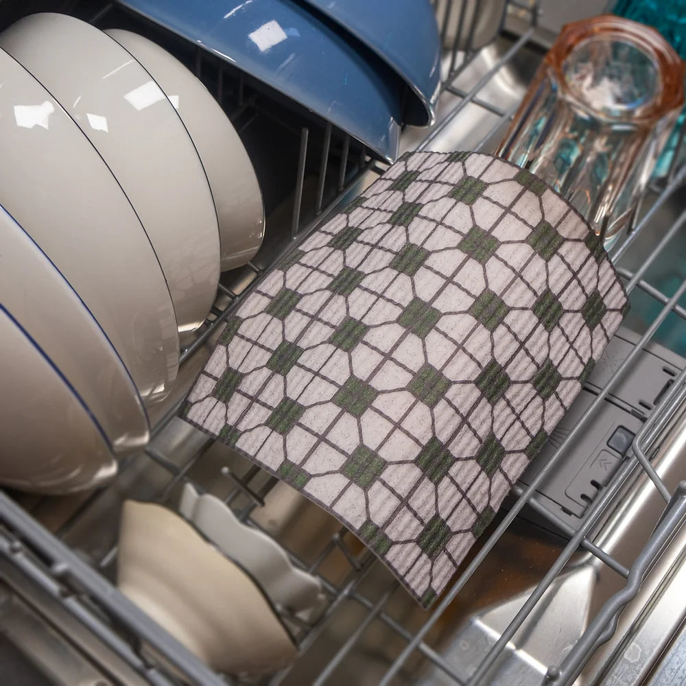 ECO-FRIENDLY SPONGE CLOTH: Dai Cha Fan Mosaic Tile (2 colours)