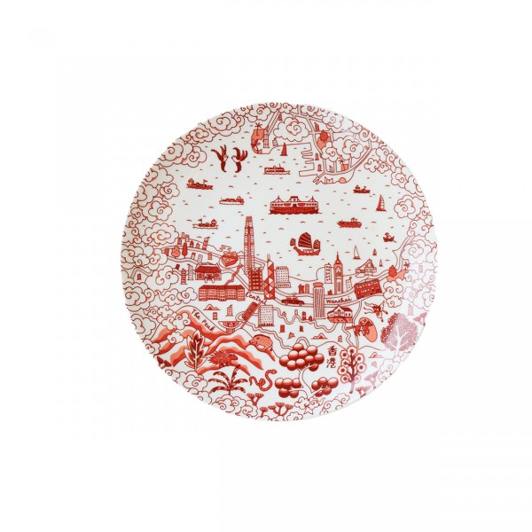 CERAMIC PLATE: Set of 4 HK Willow 10.5" Dinner Plate (2 colours)