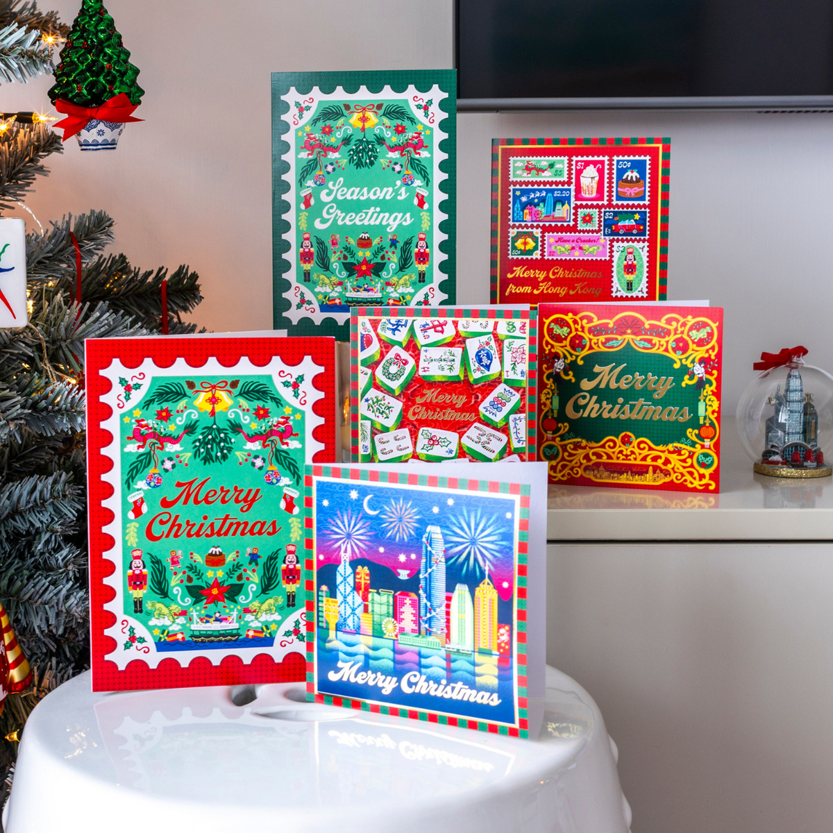 CHARITY CHRISTMAS CARD: Red Stamp (10 pack)