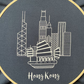 EMBROIDERY KIT: Aqua Luna Skyline