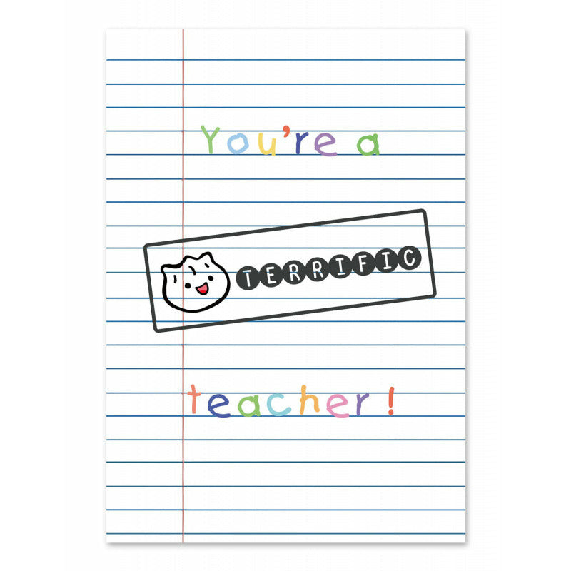 LIMITED EDITION GLASS DECORATION: Best Teacher (includes a greeting card!)
