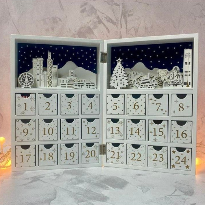 PRE-ORDER PERSONALISED: Luxury Wooden Christmas Advent Calendar