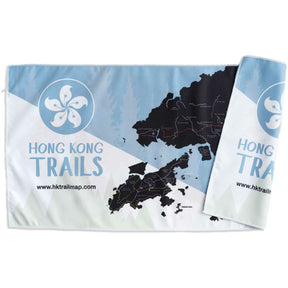 Light Gray HK TRAIL MAP Microfibre Towel (5 designs)