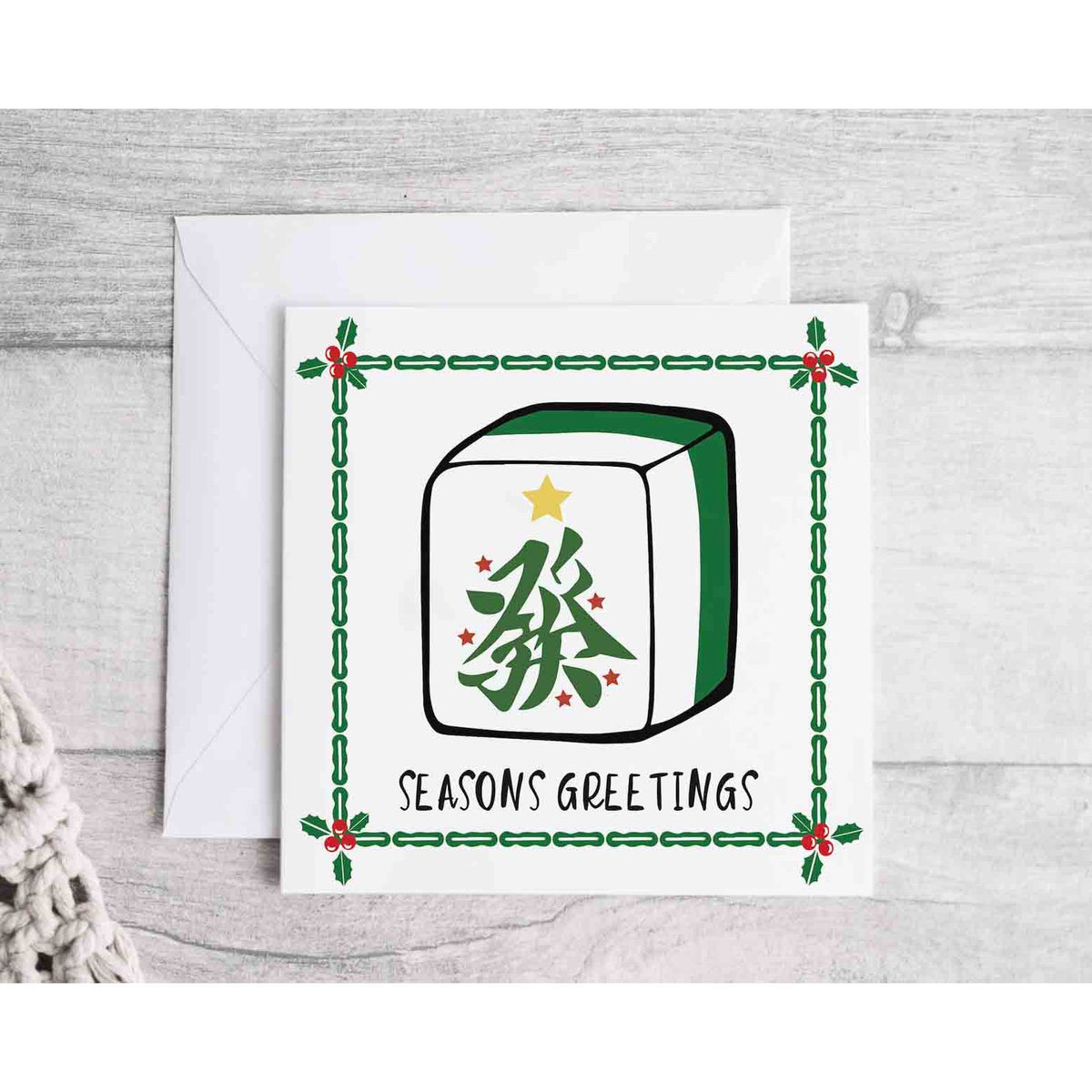 HONG KONG CHARITY CHRISTMAS CARD - Mahjong Tile (8 Pack)