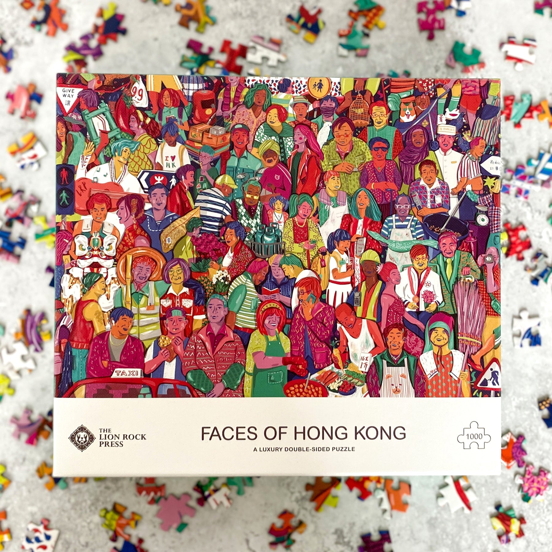 LUXURY DOUBLE-SIDED 1000pc PUZZLE: Faces of Hong Kong
