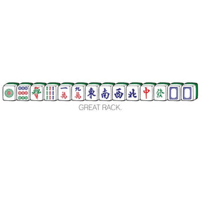 SWEATSHIRT: Mahjong Design 4 DESIGNS (WHITE)